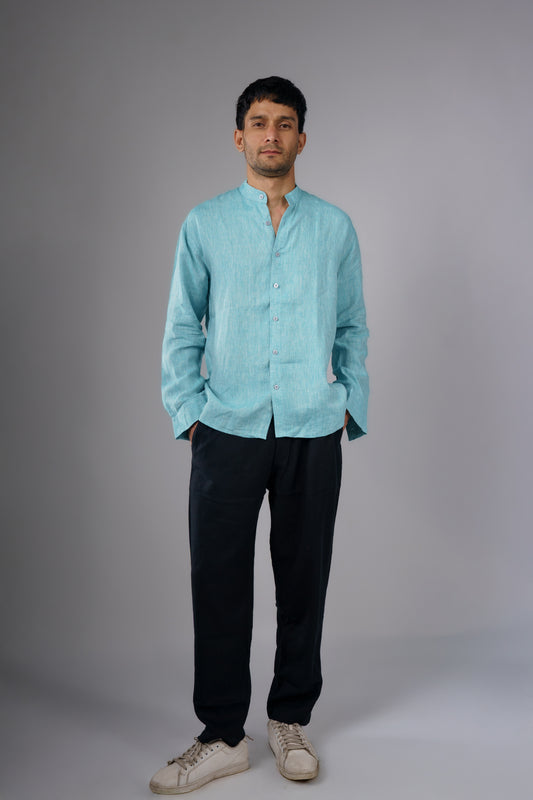100% Hemp Mandarin Shirt