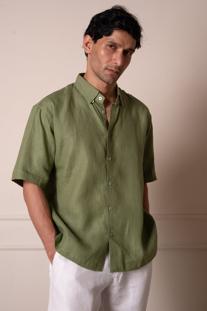 Olive Short-Sleeve Shirt