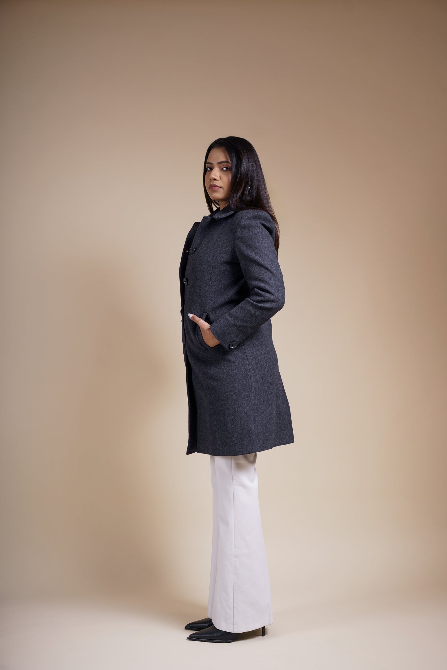 Classic Melange Long Coat