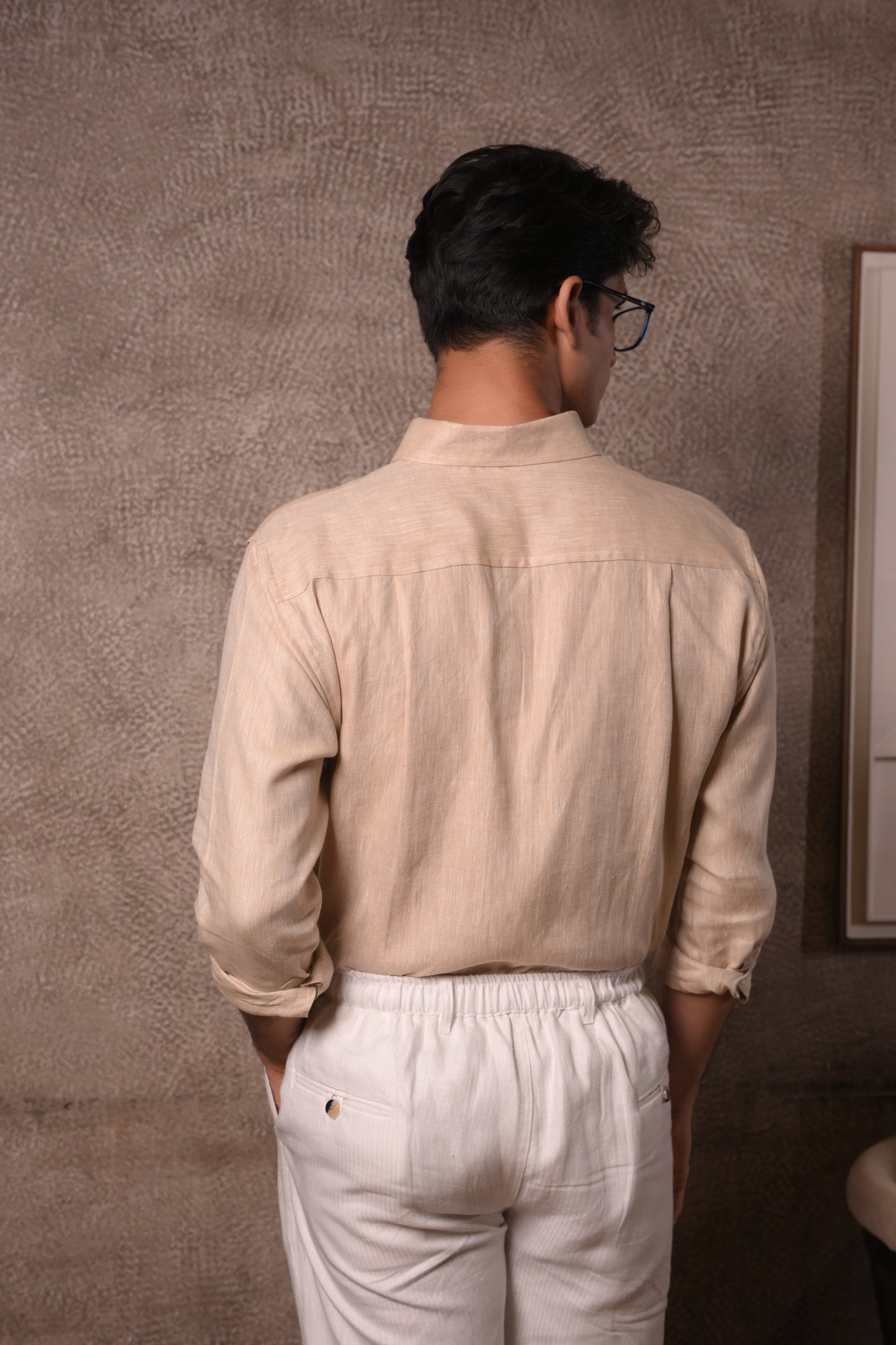 Melange Beige Hemp Shirt