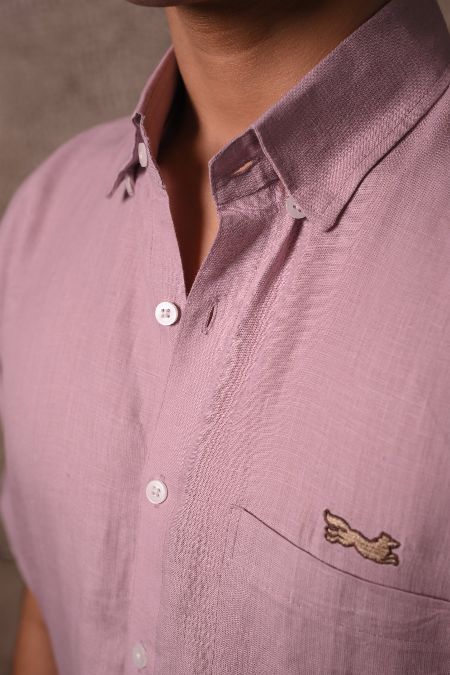 Short-Sleeve Lilac Shirt