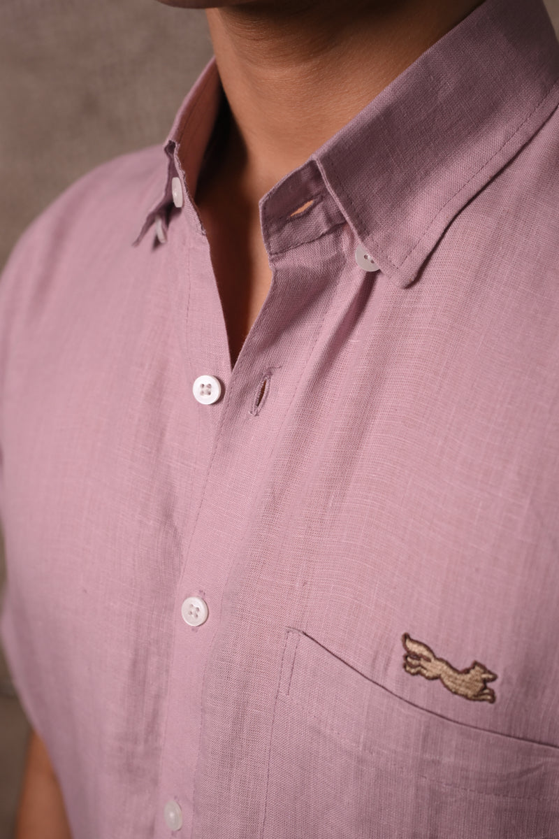 Short-Sleeve Lilac Shirt