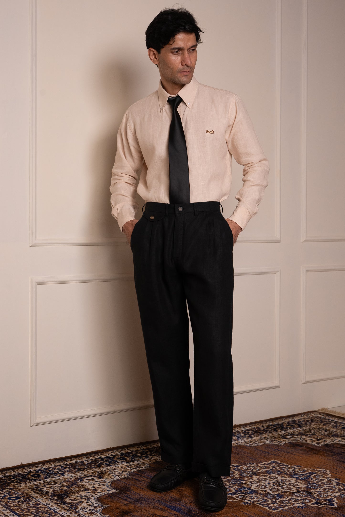 Black Pleated Trouser