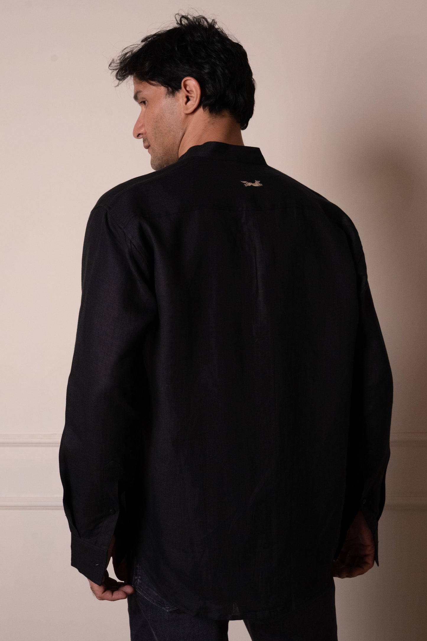 Black Mandarin Shirt