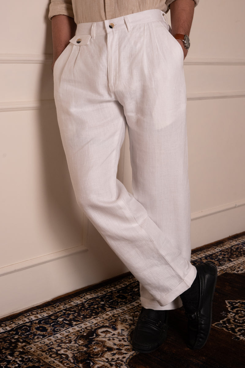 White Iconic Trouser