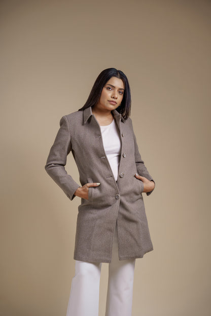 Classic Melange Long Coat