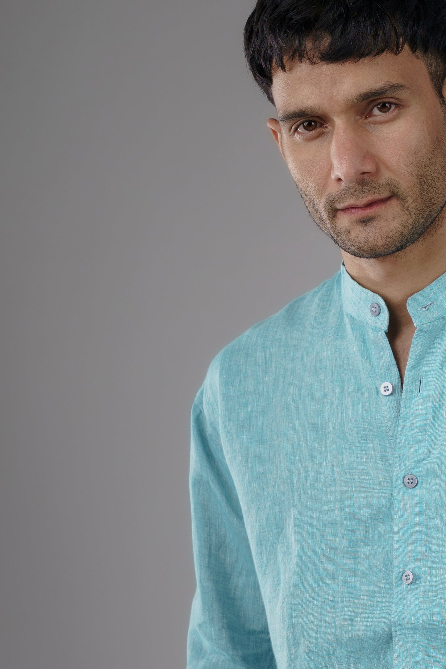 100% Hemp Mandarin Shirt