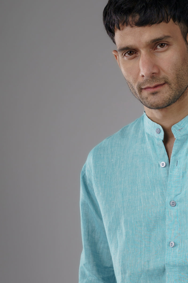 100% Hemp Mandarin Shirt