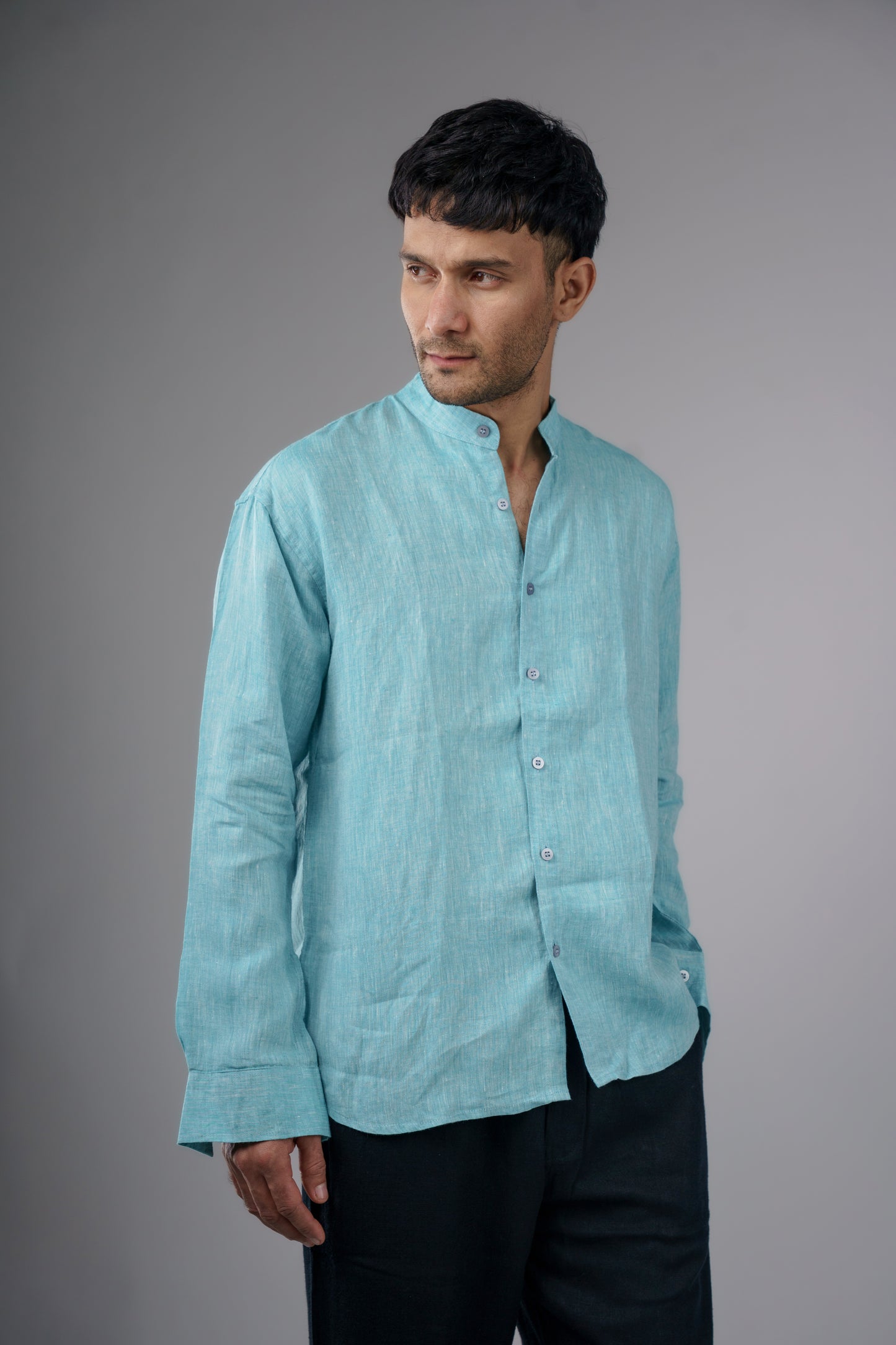 100% Hemp Mandarin Shirt
