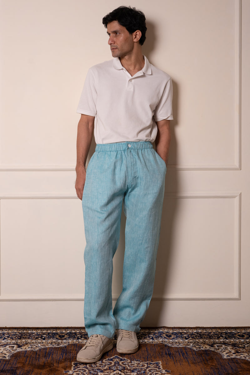 Melange Blue Trouser