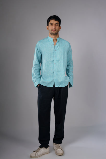 100% Hemp Mandarin Shirt