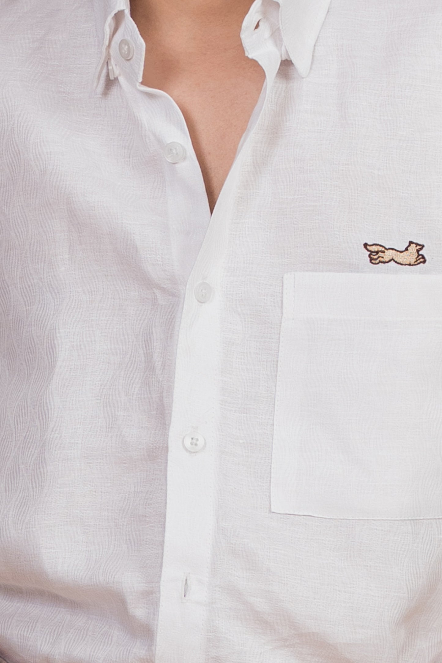 Hemp-Cotton Jacquard Shirt