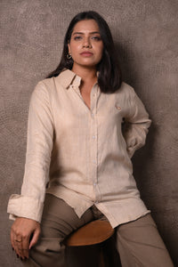 Beige Textured Shirt