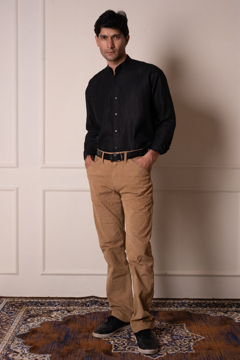 Black Mandarin Shirt