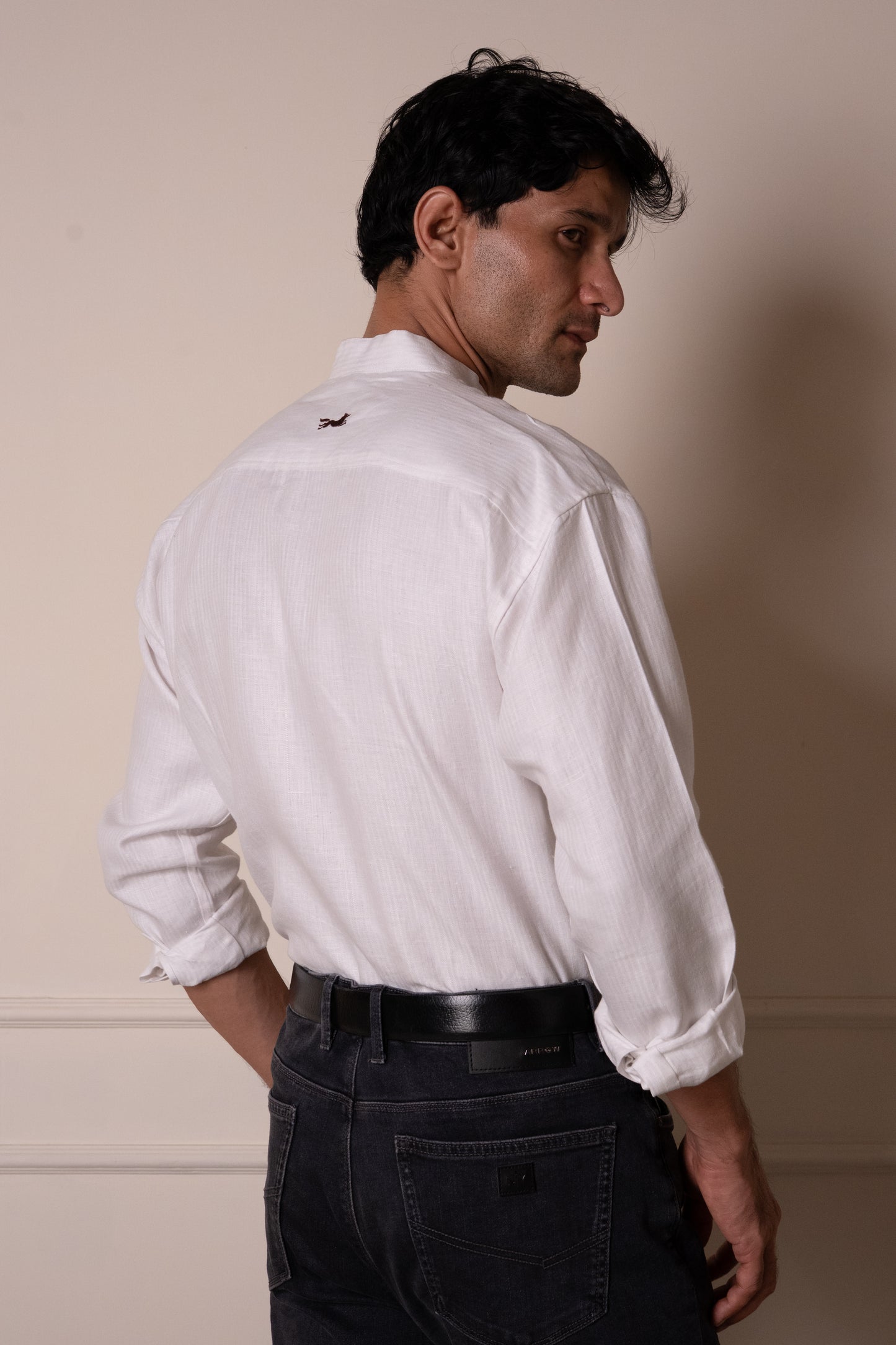 White Mandarin Shirt