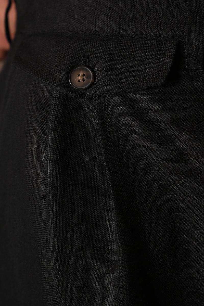 Black Pleated Trouser