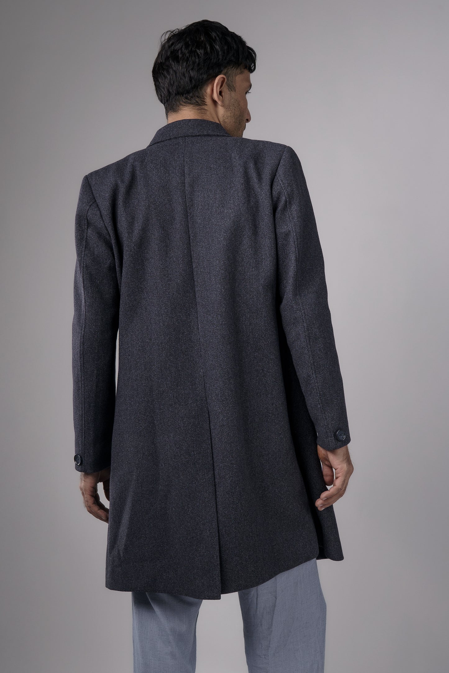 Classic Dark Navy Long Coat