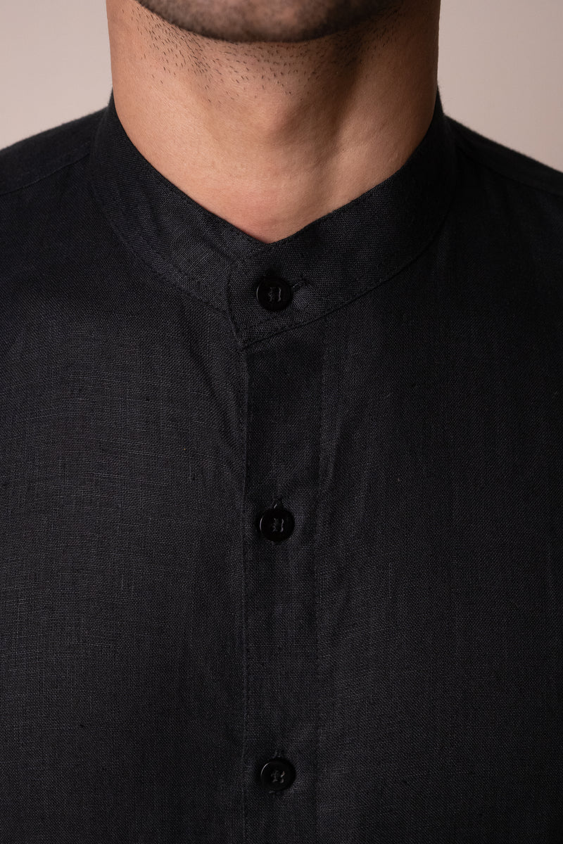 Black Mandarin Shirt