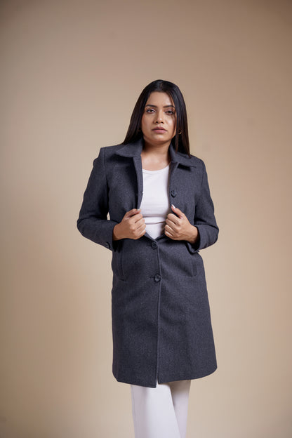 Classic Melange Long Coat
