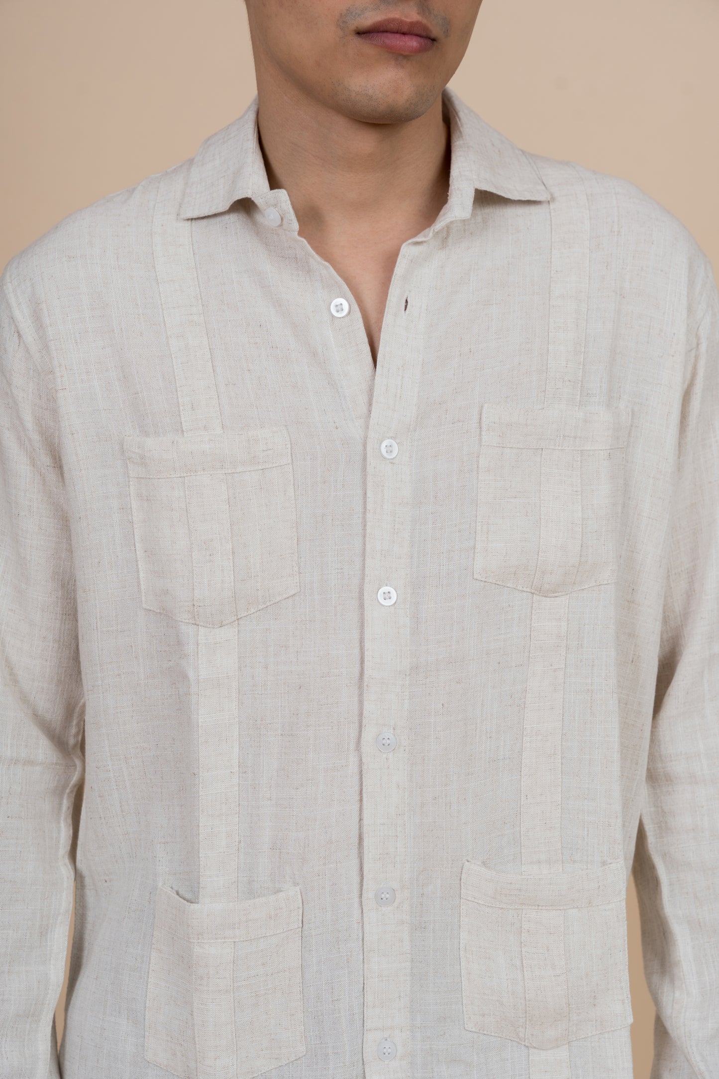 Linen Blend Traveller Shirt