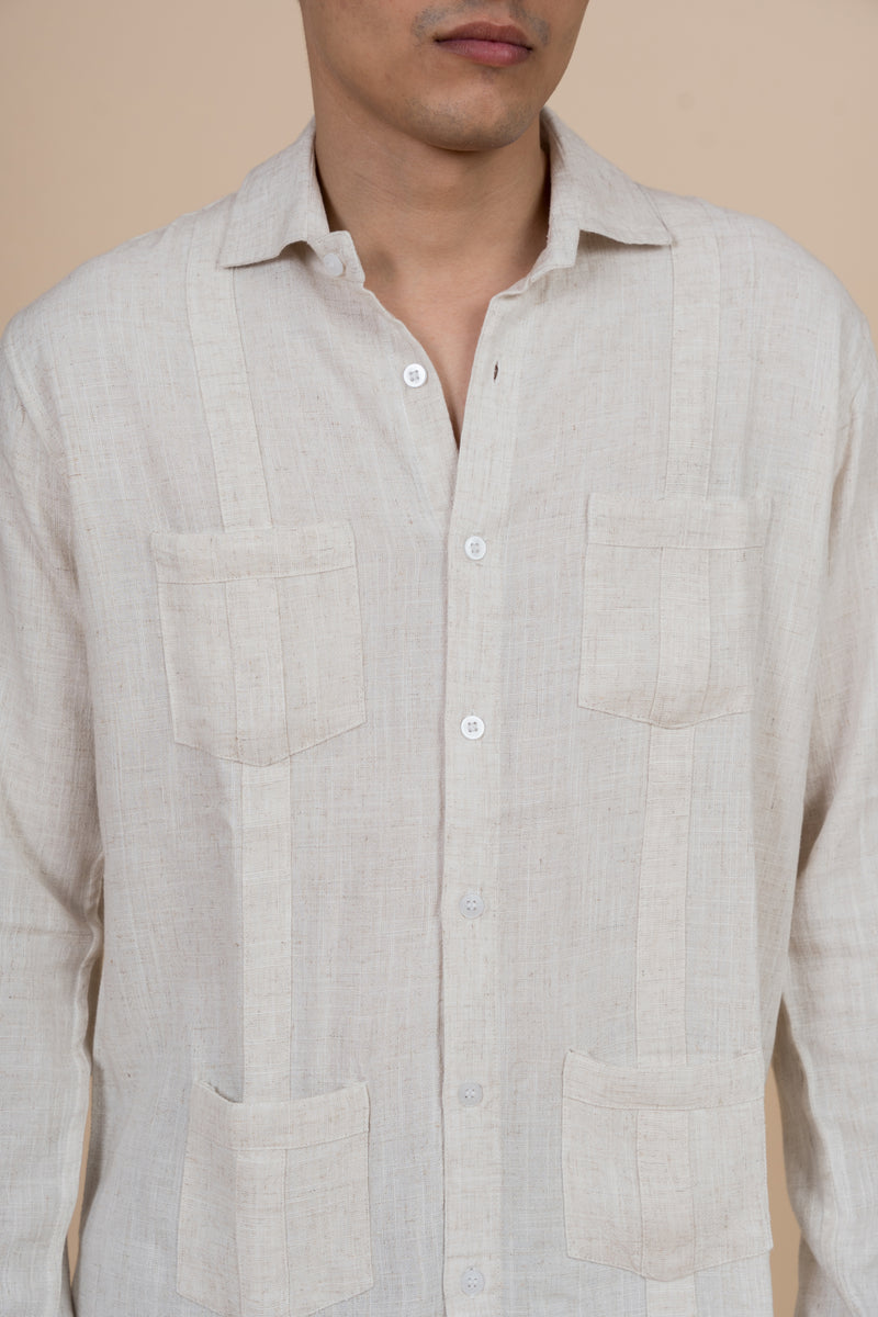 Linen Blend Traveller Shirt