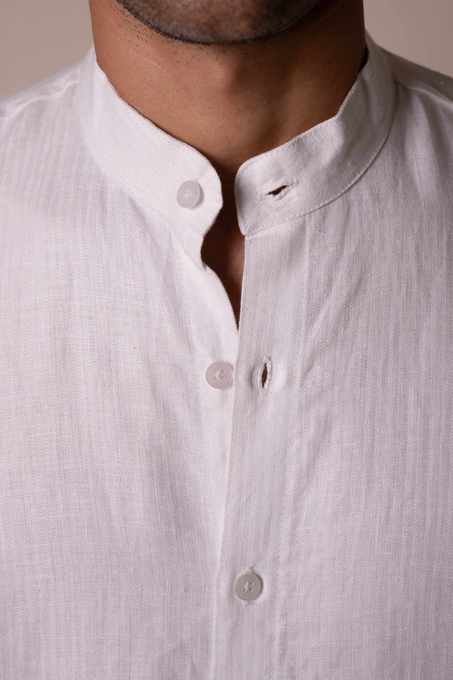 White Mandarin Shirt