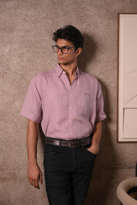 Short-Sleeve Lilac Shirt