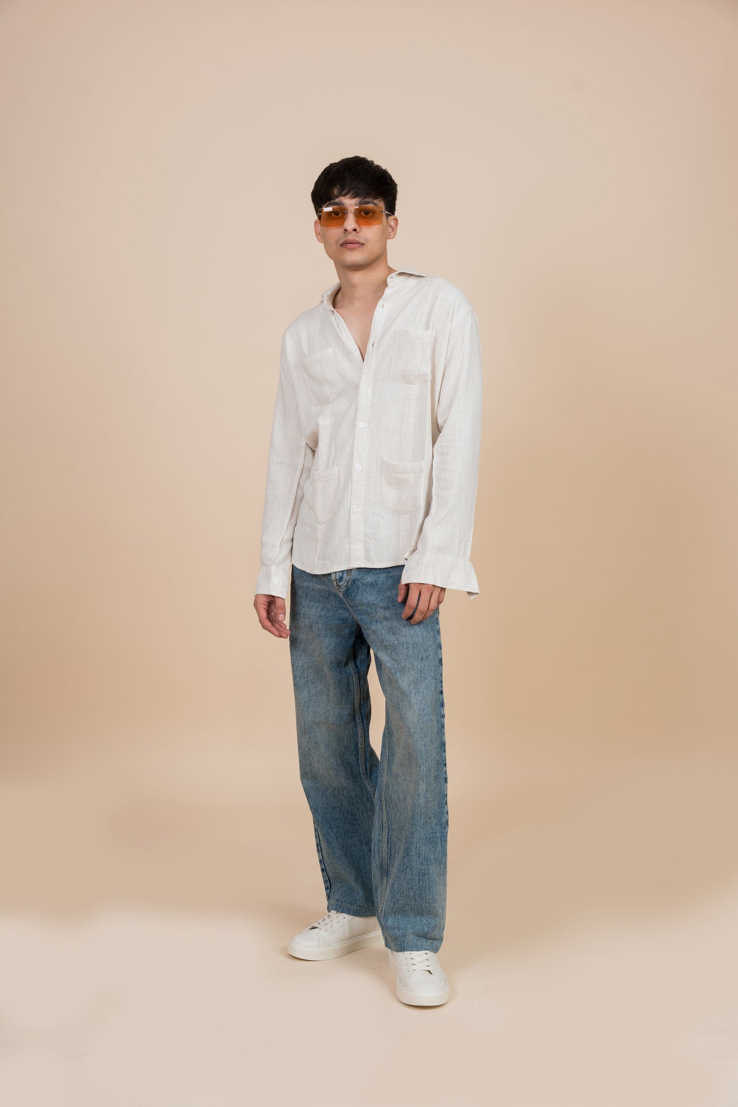 Linen Blend Traveller Shirt