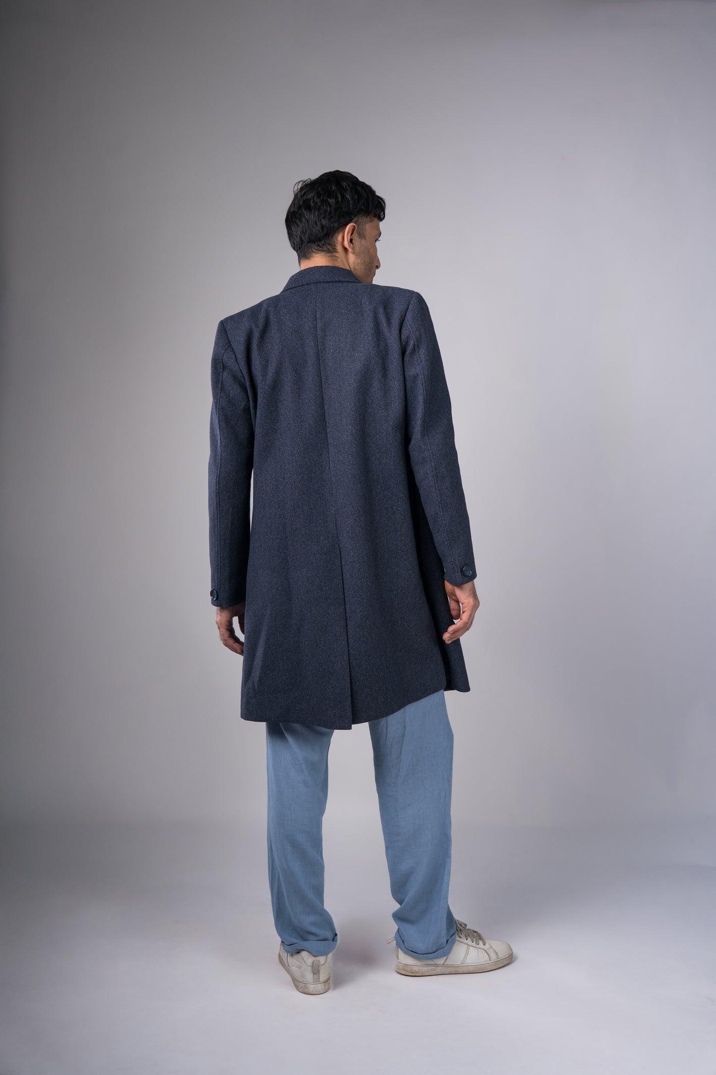 Classic Dark Navy Long Coat