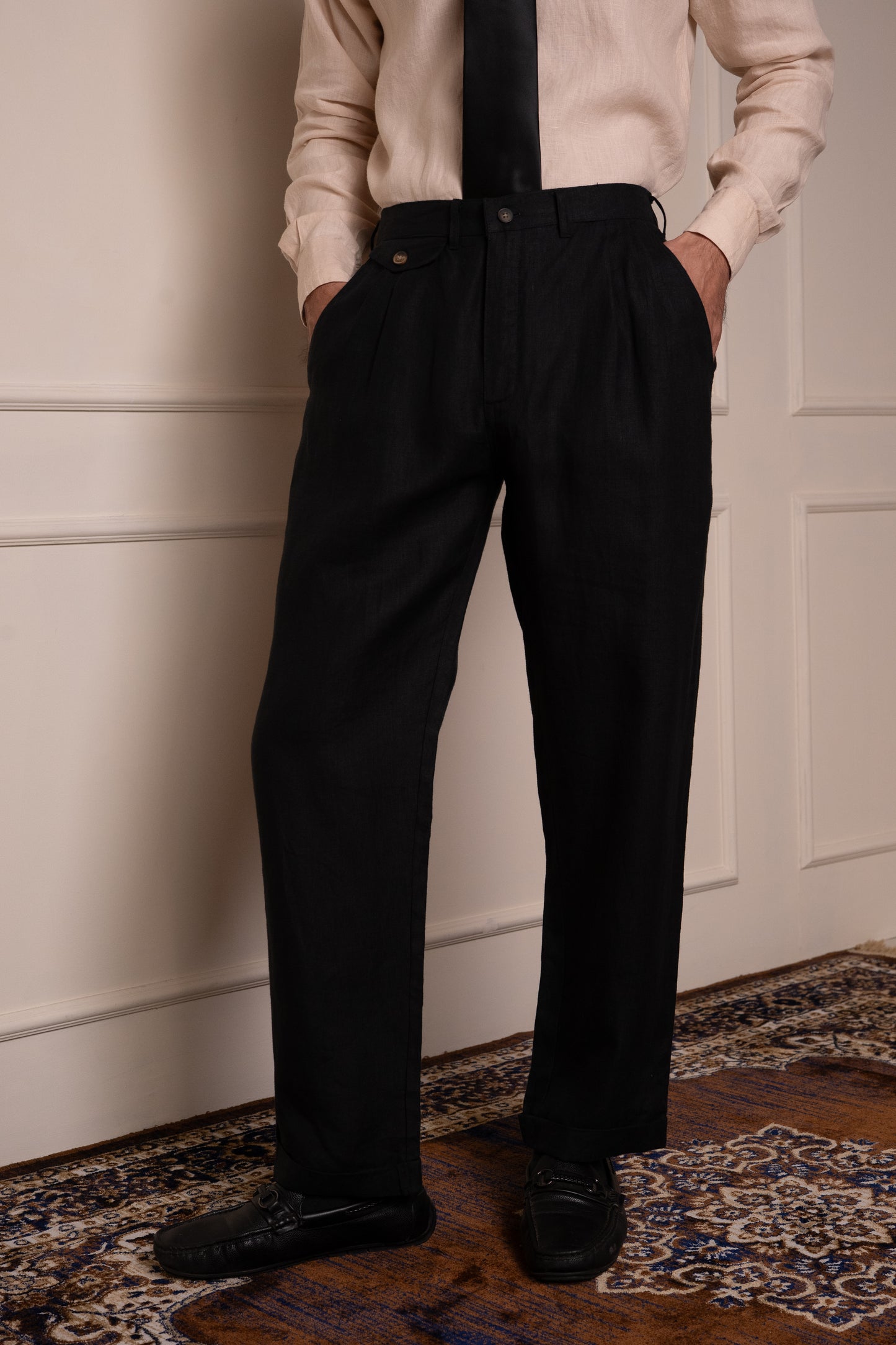 Black Pleated Trouser