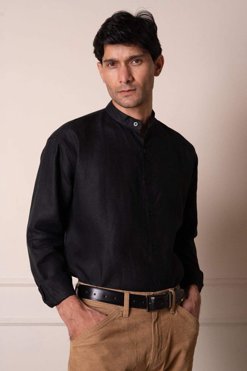 Black Mandarin Shirt