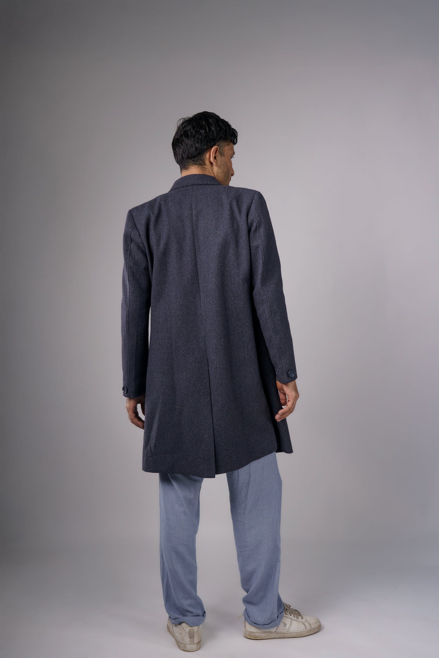 Classic Dark Navy Long Coat