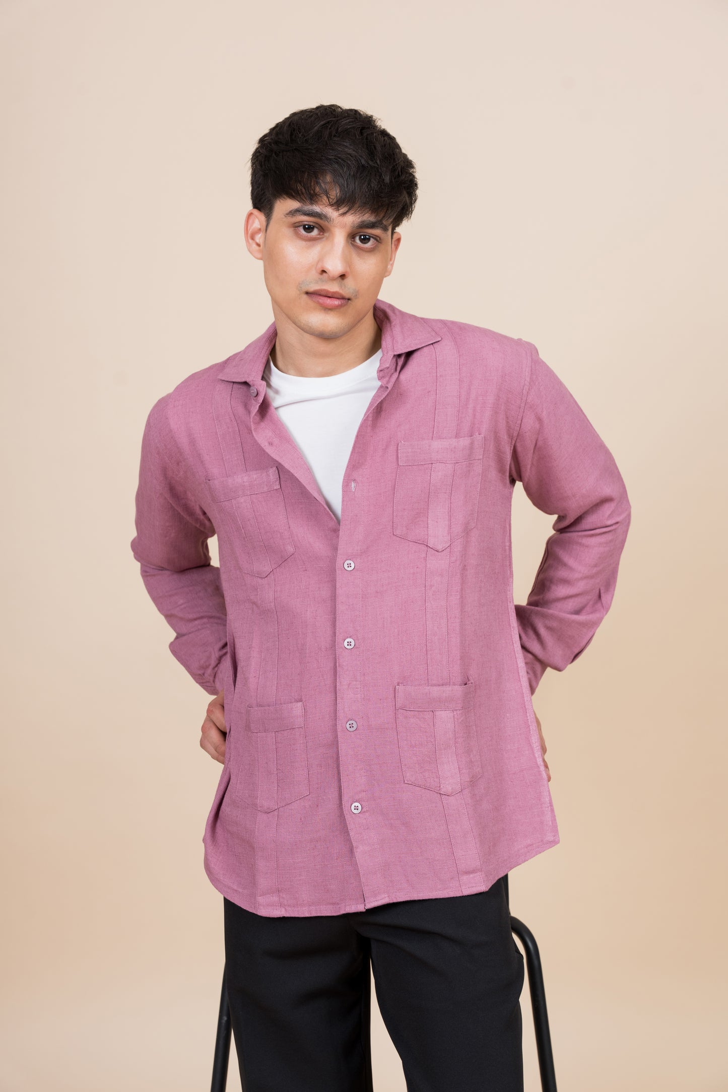 Linen Blend Traveller Shirt