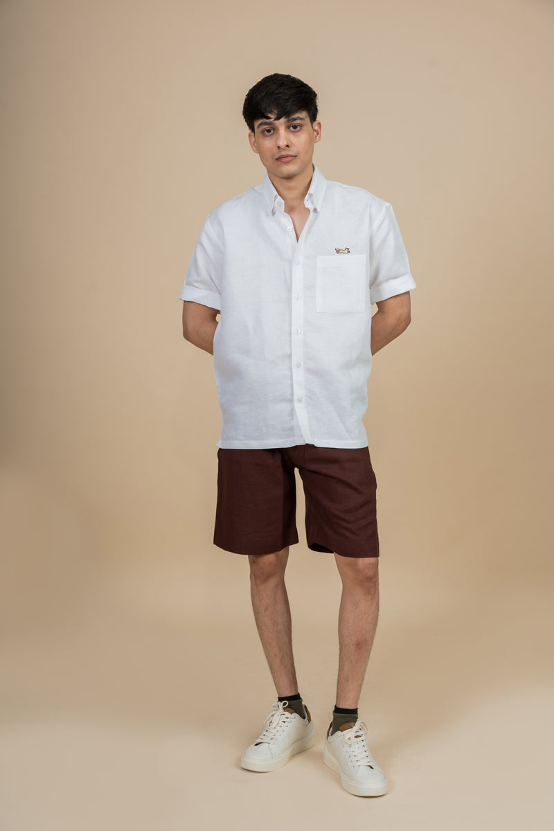 Hemp-Cotton Jacquard Shirt
