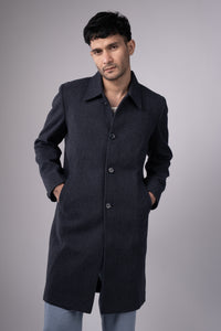 Classic Dark Navy Long Coat