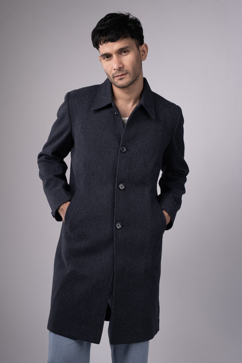 Classic Dark Navy Long Coat