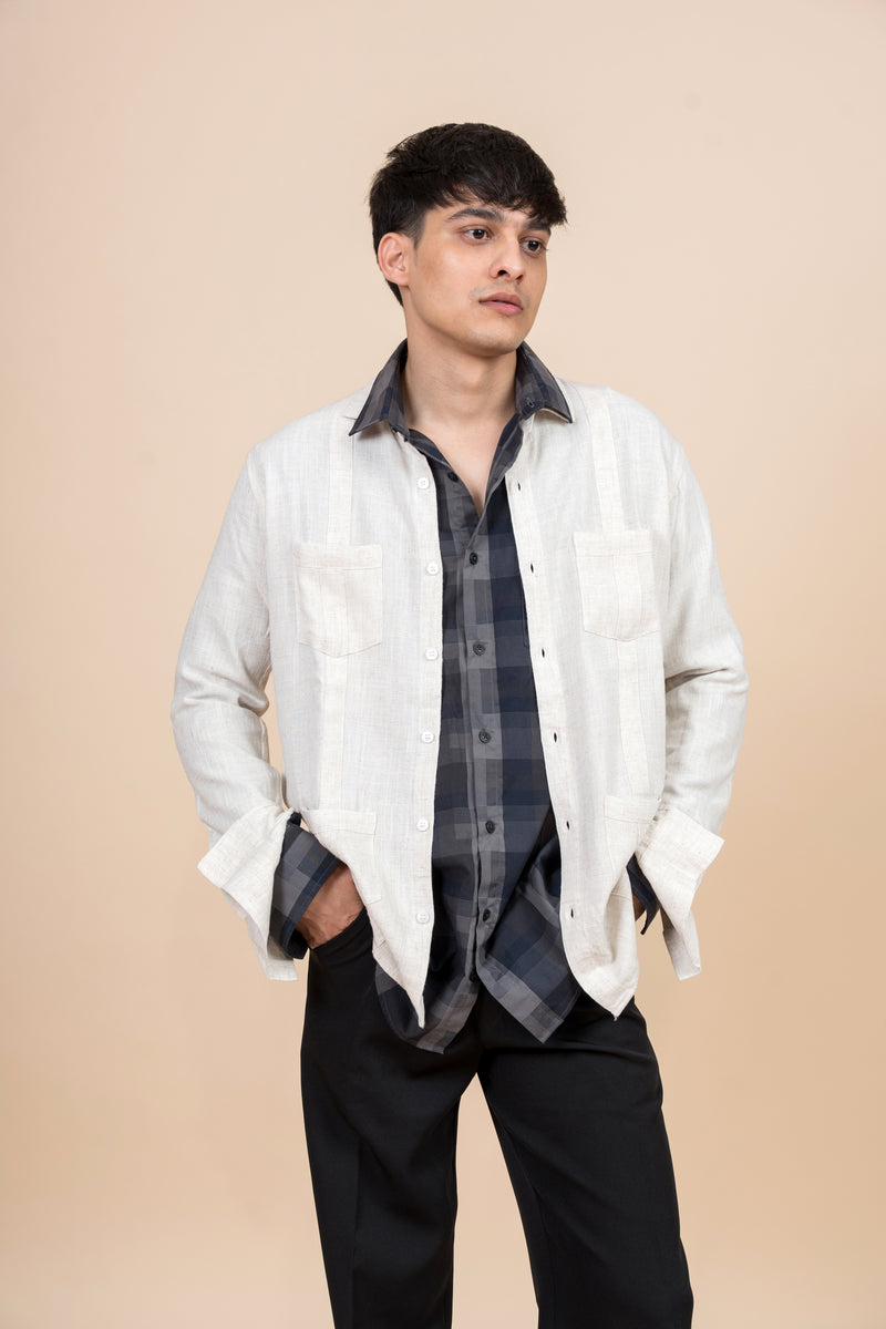 Linen Blend Traveller Shirt