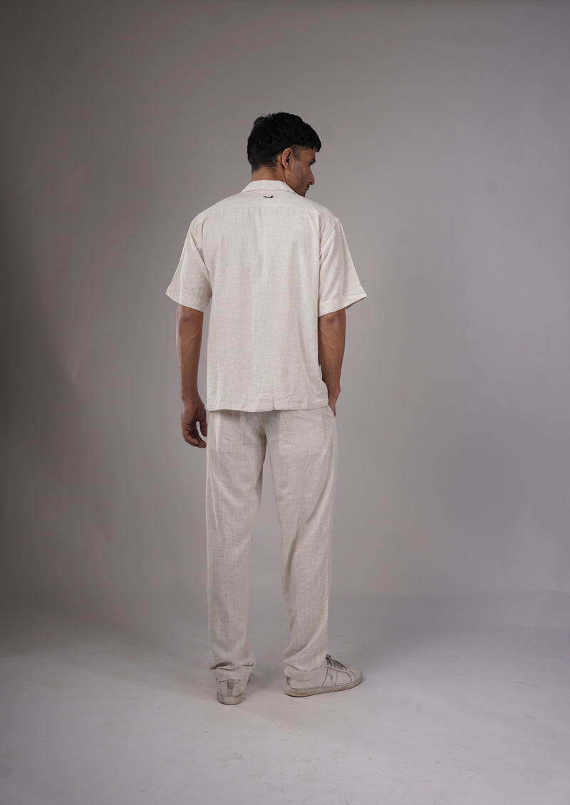 Linen Blend Short-Sleeve Shirt