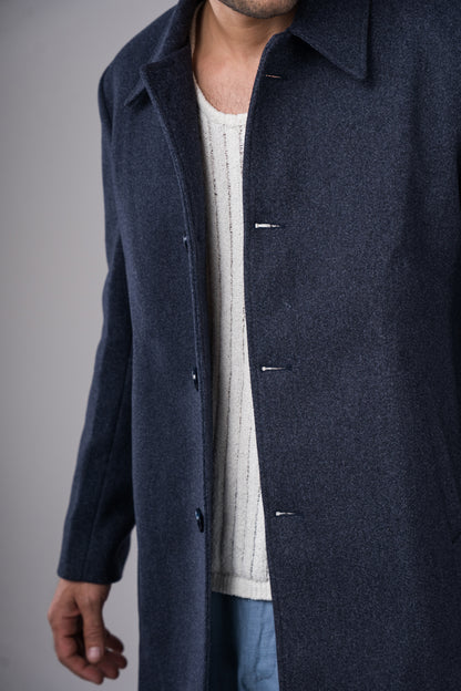 Classic Dark Navy Long Coat