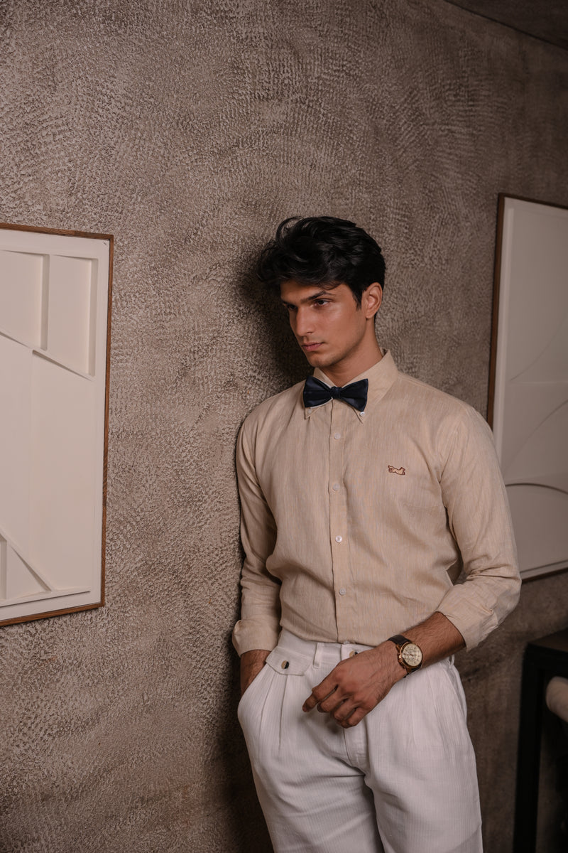 Melange Beige Hemp Shirt