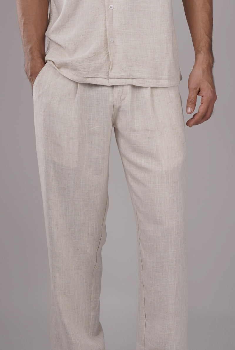 Linen Long Belt Trouser