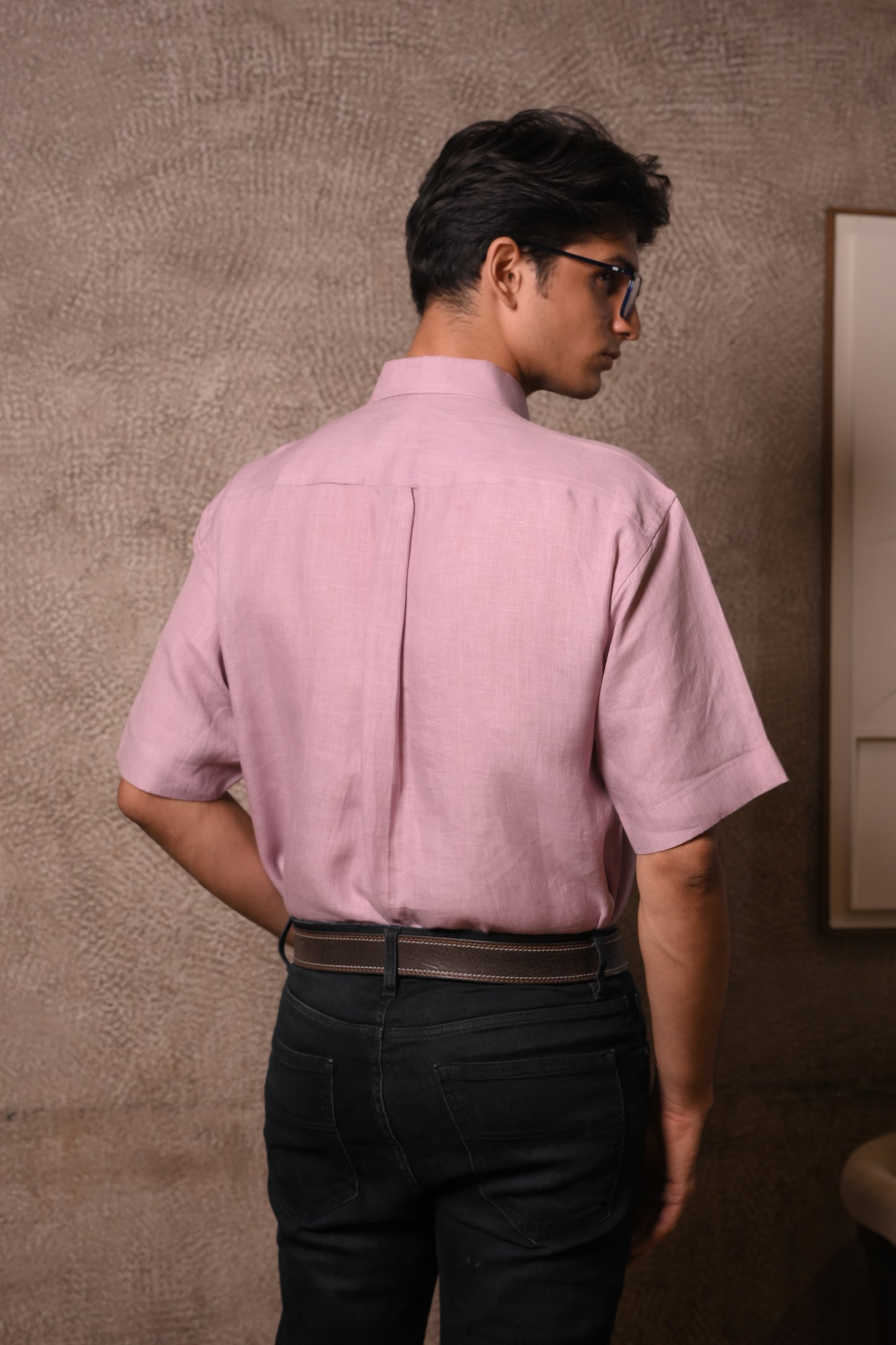 Short-Sleeve Lilac Shirt